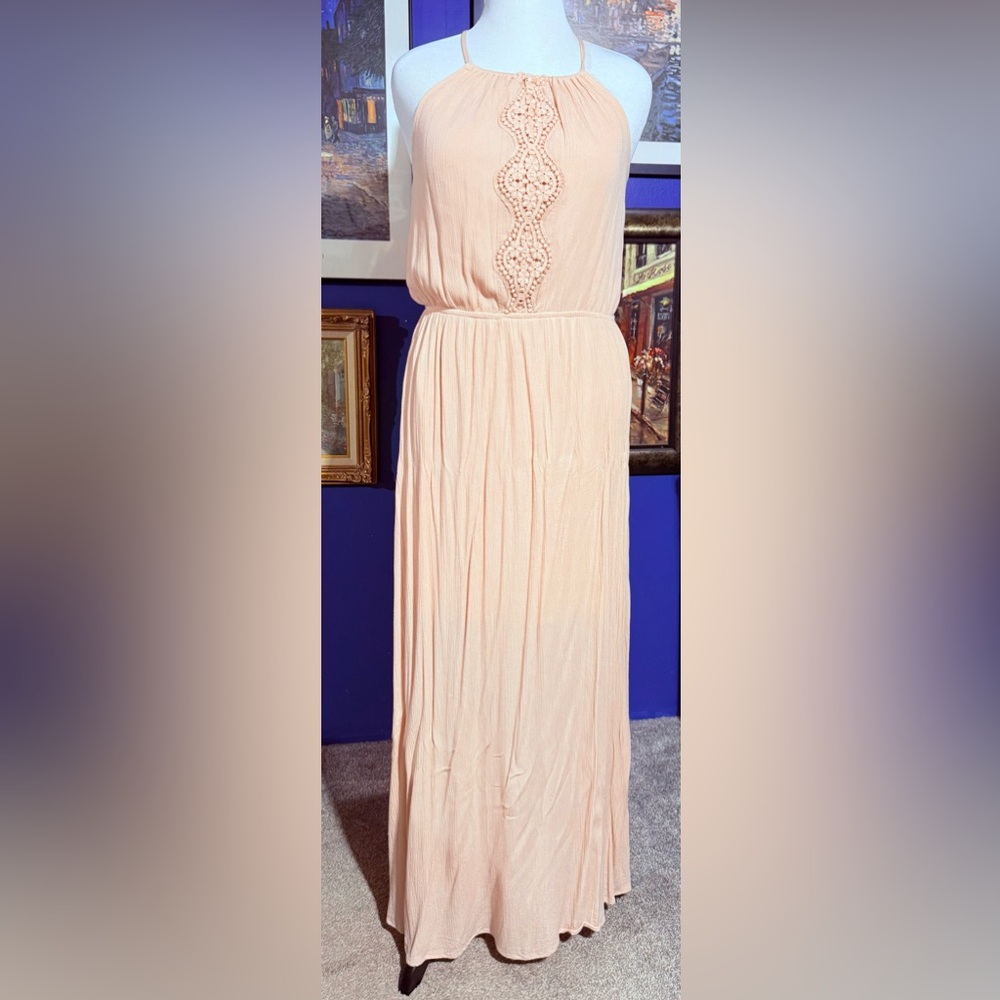 Mossimo Supply Co. Peach Maxi Dress